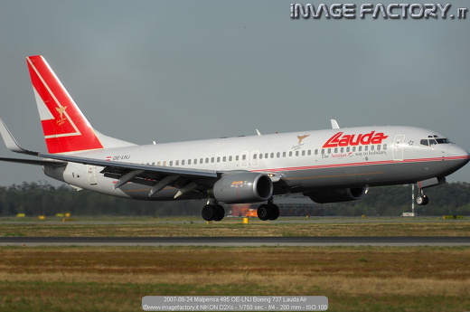 2007-08-24 Malpensa 495 OE-LNJ Boeing 737 Lauda Air